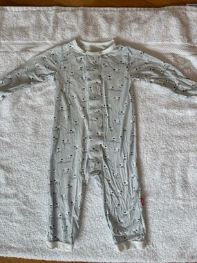 Magnetic Me Light Blue Sheep Print One-Piece Romper